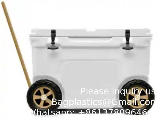 55 Quart Best Sell IJskast 4 Wiel Premium Wiel Koeler Schuim Isolatie Opvouwbare rugleuning Zit Koud borstje