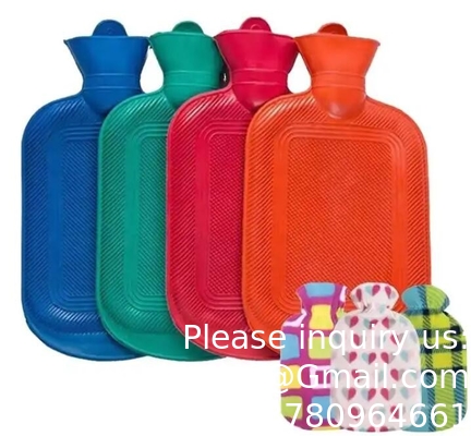 Groothandel 500 ml 1000 ml warmtwaterfles Watervullende rubberen medische warmtwaterzak met deksel
