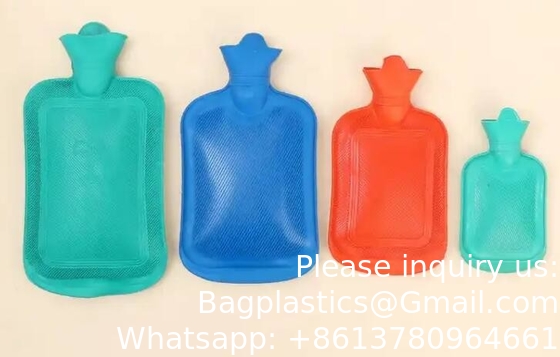 Groothandel 500 ml 1000 ml warmtwaterfles Watervullende rubberen medische warmtwaterzak met deksel