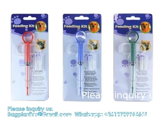 Dual purpose huisdierpil voedingsmiddel pistool huisdier hond kat pil pistool capsule medicijnen spuit medicijnen spuit voeding