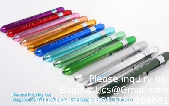 OEM Aluminium Alloy Nursing Pen Light Doctor Torch Customized Led Medical Penlight Met Pupil Gauge Voor Verpleegkundige