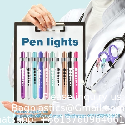 OEM Aluminium Alloy Nursing Pen Light Doctor Torch Customized Led Medical Penlight Met Pupil Gauge Voor Verpleegkundige