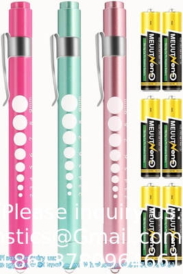 OEM Aluminium Alloy Nursing Pen Light Doctor Torch Customized Led Medical Penlight Met Pupil Gauge Voor Verpleegkundige