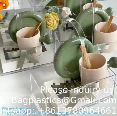 Eenvoudig Acryl Draagbaar Bloemenmandje High-End Draagbare Bonbons Geschenkdoos Plexiglas, PMMA, Perspex plaat