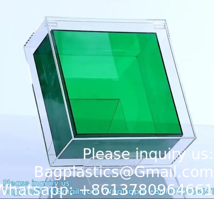 Groothandel Kleur Acryl Doorzichtige Doos Dubbellaag Plexiglas opslagdoos Bruidsmeisje Begeleid Geschenkdoos