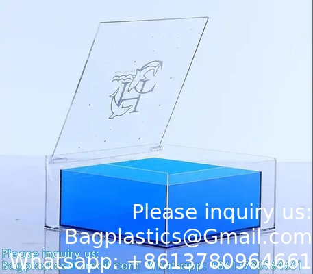 Groothandel Kleur Acryl Doorzichtige Doos Dubbellaag Plexiglas opslagdoos Bruidsmeisje Begeleid Geschenkdoos