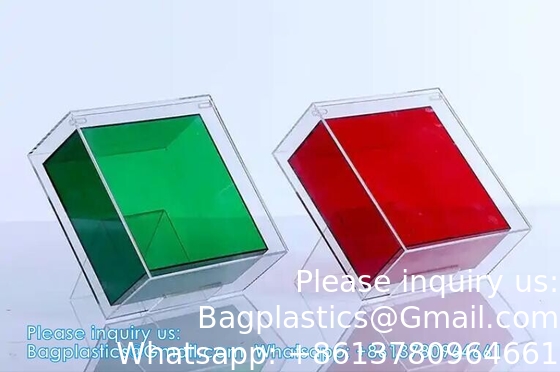 Groothandel Kleur Acryl Doorzichtige Doos Dubbellaag Plexiglas opslagdoos Bruidsmeisje Begeleid Geschenkdoos