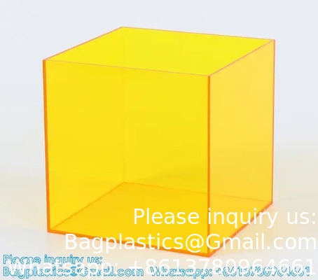 Op maat gemaakte Acrylische 5 Face Box Acrylische Display Box Groothandel Transparante Acrylische opslagdoos Met Deksel