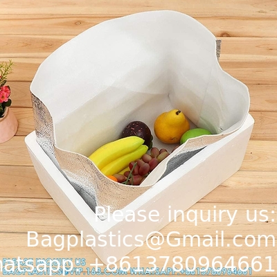 Herbruikbare isolatiezakken Thermische doosbekleding 13 X 8.5 X 12 Metallisatie doosbekleding voor lunchdoos Winkelwagen Insulati