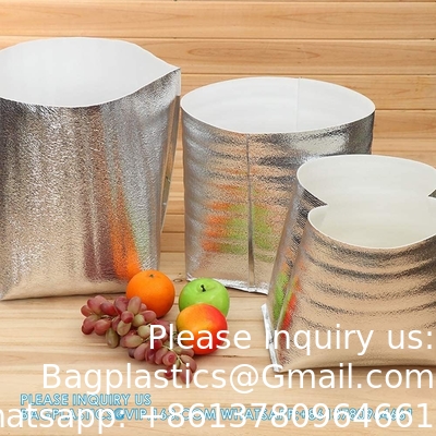 Herbruikbare isolatiezakken Thermische doosbekleding 13 X 8.5 X 12 Metallisatie doosbekleding voor lunchdoos Winkelwagen Insulati