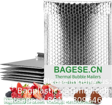 Thermische bubbelmailers 8&quot; x 11&quot;, Pack geïsoleerde mailers voor koude verzending, folie-mailenveloppen, koele bubbelmailers