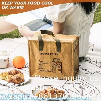 Lunch Bag Vrouwen Geïsoleerde Lunch Bag Koeler, Draagbare Tyvek Lunchboxes Vrouwen,Groot Lunch Tote Goed werk, Wandelen