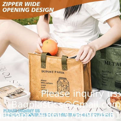 Lunch Bag Vrouwen Geïsoleerde Lunch Bag Koeler, Draagbare Tyvek Lunchboxes Vrouwen,Groot Lunch Tote Goed werk, Wandelen