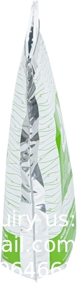 11.8 x 5.9 x 15 inch warm en koud zakje, 1 drievoudig gelaagde geïsoleerde zak - snap slot handgrepen, waterdicht, groen en zilver