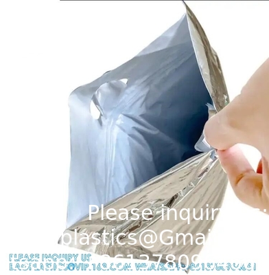 Slijder geïsoleerde koelzakjes, Draagbare Ziplock Zilveren Aluminiumfolie Pakket Thermisch geïsoleerde koelzak voor voedsel
