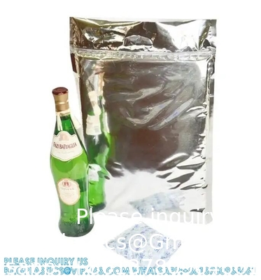 Slijder geïsoleerde koelzakjes, Draagbare Ziplock Zilveren Aluminiumfolie Pakket Thermisch geïsoleerde koelzak voor voedsel