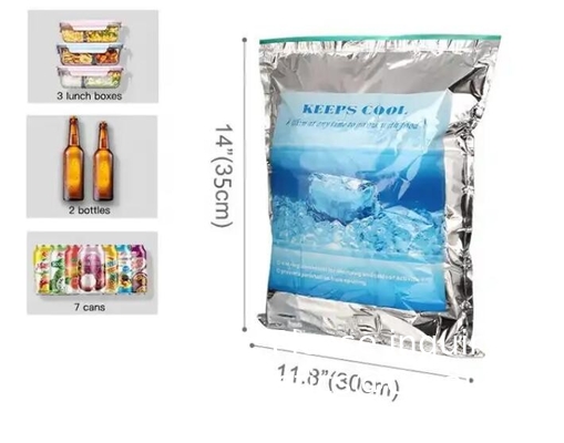 Warm verkoop Kaviaar Vaccin Aluminium folie Geïsoleerde zak Pillen Koeler zak Ziplock thermische zak