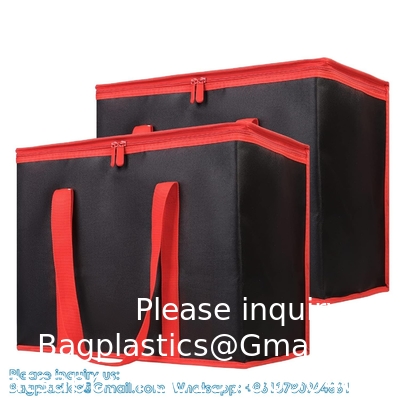 Geïsoleerde voedselbezorgtas met harde bodem, XXX-grote geïsoleerde herbruikbare kruidenierswarenkoeler/warmtassen, Tote Bag
