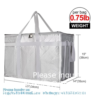 Duurzame, recyclebare, XL-geïsoleerde voedsel- en kruidenierswarenbezorgtas - voor horeca, restaurants, bezorgers