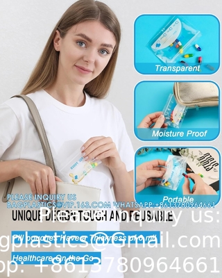 Pillenzakjes - (4&quot; X 2.75&quot;) Dikte is 6 Mil, Draagbare Plastic Pillenzak bevat Vitamine, Supplementen, Medicijnen