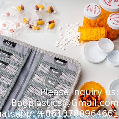 Pill organisator + Supplement Case voor OTC geneeskunde, recept + vitaminen - 14 gemerkte zakjes van maandag tot zondag