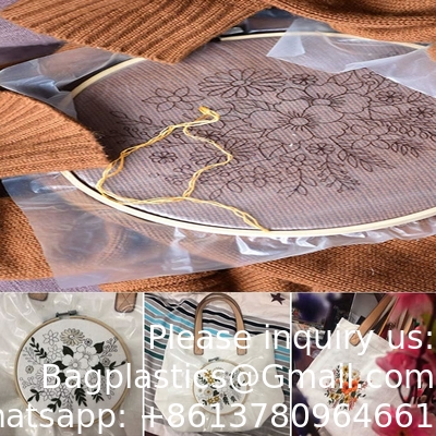 Wateroplosbaar stabilisator voor borduurwerk Toppenfilm (10 In X 50 Yd Roll), bagease 35um Clear Borduurwerk Stabilisatoren