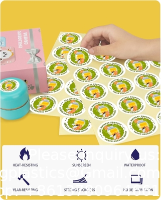 Custom vinyl stickers voor bedrijfslogo, gepersonaliseerde stickers Etiketten met beeldtekst, 60 150 300-1000 Qty