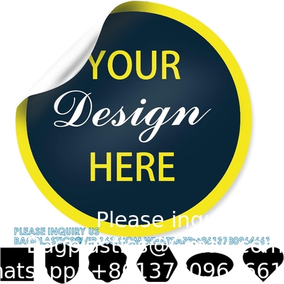 Custom vinyl stickers voor bedrijfslogo, gepersonaliseerde stickers Etiketten met beeldtekst, 60 150 300-1000 Qty