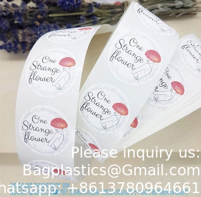 Custom vinyl stickers voor bedrijfslogo, gepersonaliseerde stickers Etiketten met beeldtekst, 60 150 300-1000 Qty