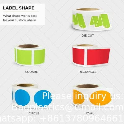 Gepersonaliseerde etiketten, aangepaste stickers afbeelding logo en tekst.