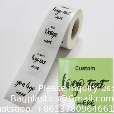 Gepersonaliseerde etiketten, aangepaste stickers afbeelding logo en tekst.