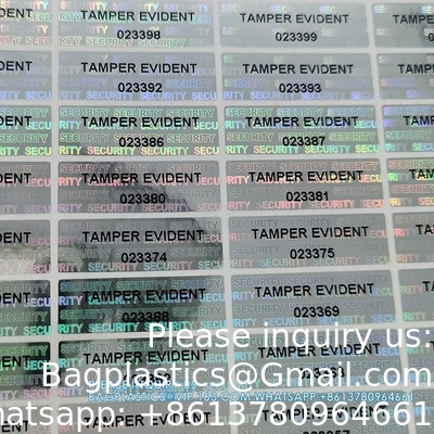 Overdracht Tamper Proof Security Guarantee Void Stickers/Labels/Seals (Rood, 1 X 3,35 inch, serienummers)