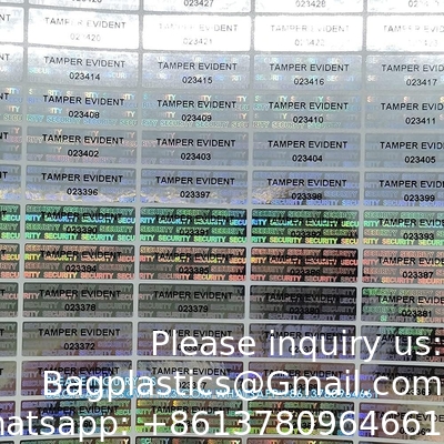 Overdracht Tamper Proof Security Guarantee Void Stickers/Labels/Seals (Rood, 1 X 3,35 inch, serienummers)