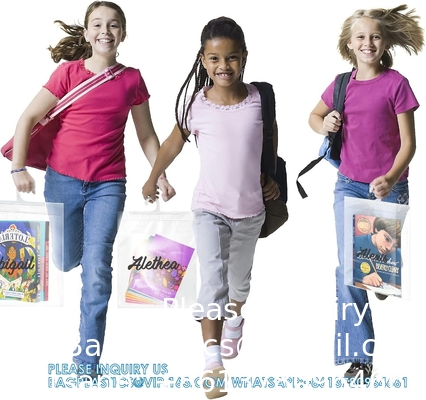 Pakket hangende zakken, grote haak 10 x 12,5 inch heldere plastic zakken voor klaslokaal, bibliotheek en apotheek