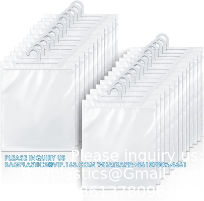 Pakket hangende zakken, grote haak 10 x 12,5 inch heldere plastic zakken voor klaslokaal, bibliotheek en apotheek
