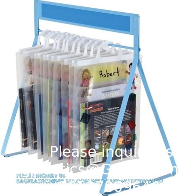 Studentenzakjes, makkelijke tas, Read-N-Go Boekenzak Robuuste Snap Close Hangende Plastic Tassen Veilig Stuur Huisactiviteiten