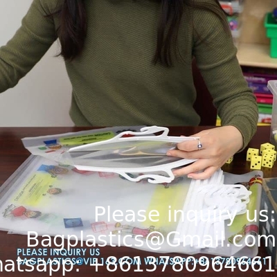 Studentenzakjes, makkelijke tas, Read-N-Go Boekenzak Robuuste Snap Close Hangende Plastic Tassen Veilig Stuur Huisactiviteiten