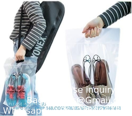 Verpakkingszakken met rits Plastic rits zakken transparante rits Plastic zakken uitbreidbare bodem zak met draaghandvat