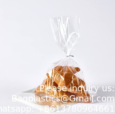 Micro-geperforeerde polypropyleen kruisige broodzak Bakkerszakken Twist Ties, geschikt voor Mini bun Donut/Muffin/Bagel