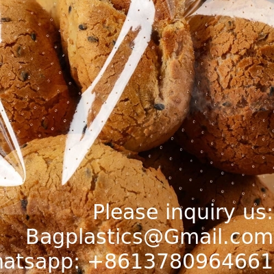 Micro-geperforeerde polypropyleen kruisige broodzak Bakkerszakken Twist Ties, geschikt voor Mini bun Donut/Muffin/Bagel