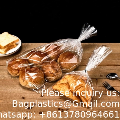 Micro-geperforeerde polypropyleen kruisige broodzak Bakkerszakken Twist Ties, geschikt voor Mini bun Donut/Muffin/Bagel