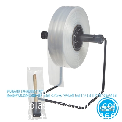 LDPE polyslang, minirol, 2&quot; B x 1000' L, 2 Mil doorzichtige plastic polyslangrol, FDA USDA-conform Voedselveilig
