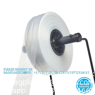 LDPE polyslang, minirol, 2&quot; B x 1000' L, 2 Mil doorzichtige plastic polyslangrol, FDA USDA-conform Voedselveilig