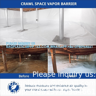 Crawl Space Vapor Barrier - 10 Mil (10' X 50'), Dikke Plastic Sheeting, Drop Cloth Moisture Barrier Covering