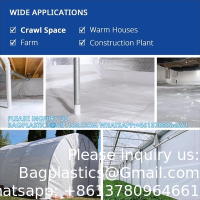 Crawl Space Vapor Barrier - 10 Mil (10' X 50'), Dikke Plastic Sheeting, Drop Cloth Moisture Barrier Covering