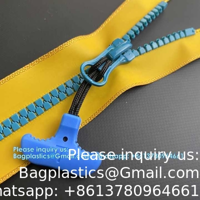 Custom Multi-Colors Waterdicht Zipper PU Coated Driehoekige Tanden Plastic Zippers Waterdicht Voor Kledingzakken