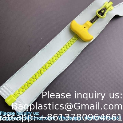 Custom Multi-Colors Waterdicht Zipper PU Coated Driehoekige Tanden Plastic Zippers Waterdicht Voor Kledingzakken