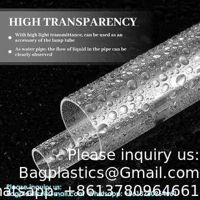 Acrylbuis, doorzichtige plastic buisbuis 15,5 'lengte Doorzichtige PVC-buis Ronde polycarbonaatbuis chemisch bestand