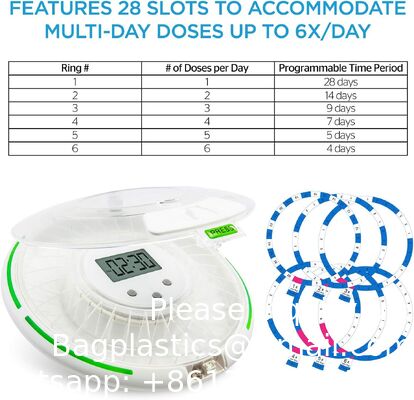 Portable Multifunctional Timing Alarm Clock Intelligent Electronic Medicine Box For Elderly Pill Storage Cases Reminder Feature