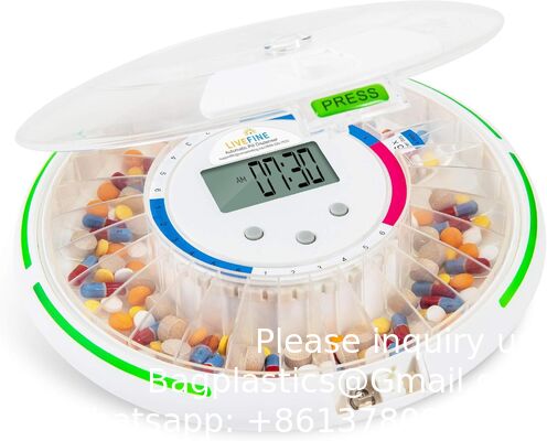Portable Multifunctional Timing Alarm Clock Intelligent Electronic Medicine Box For Elderly Pill Storage Cases Reminder Feature